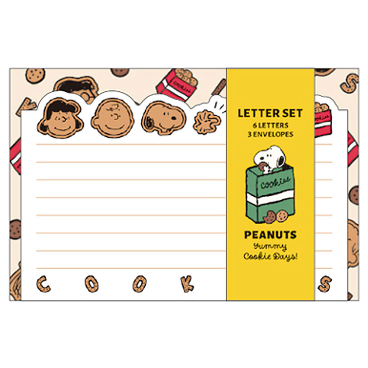 乐天商城 - スヌーピー ダイカット レターセット 白 308409 Yummy Cookie Days! PEANUTS ピーナッツ