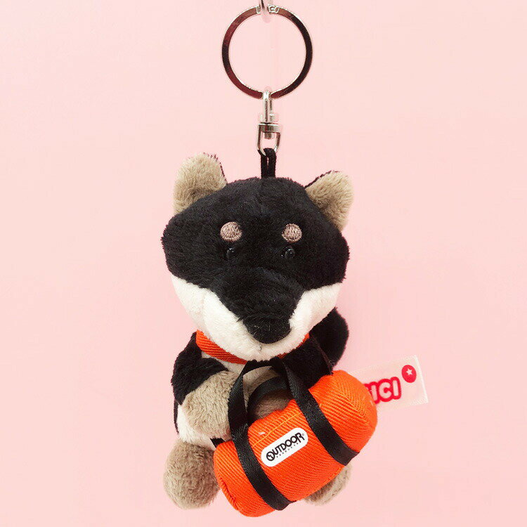 乐天商城 - NICI×OUTDOOR PRODUCTS ビーンバッグ 10cm クロシバ+ロールボストン オレンジ 第2弾