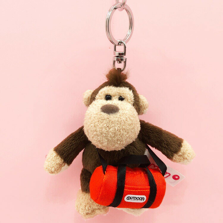 乐天商城 - NICI×OUTDOOR PRODUCTS ビーンバッグ 10cm モンキー+ロールボストン オレンジ 第2弾