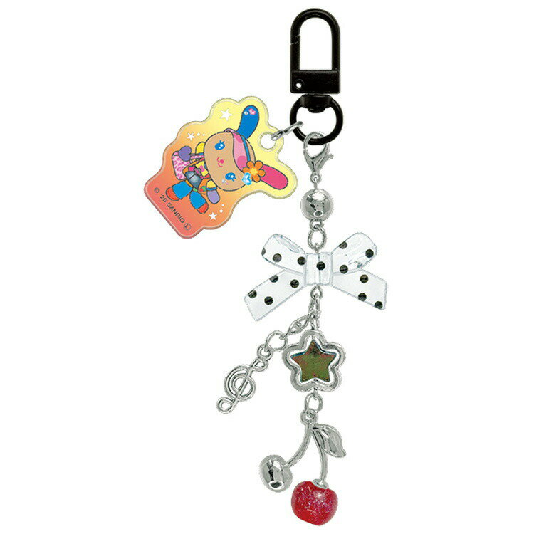 乐天商城 - ウサハナ さくらんぼ付きキーホルダー ポップギャル 388944 SANRIO サンリオ