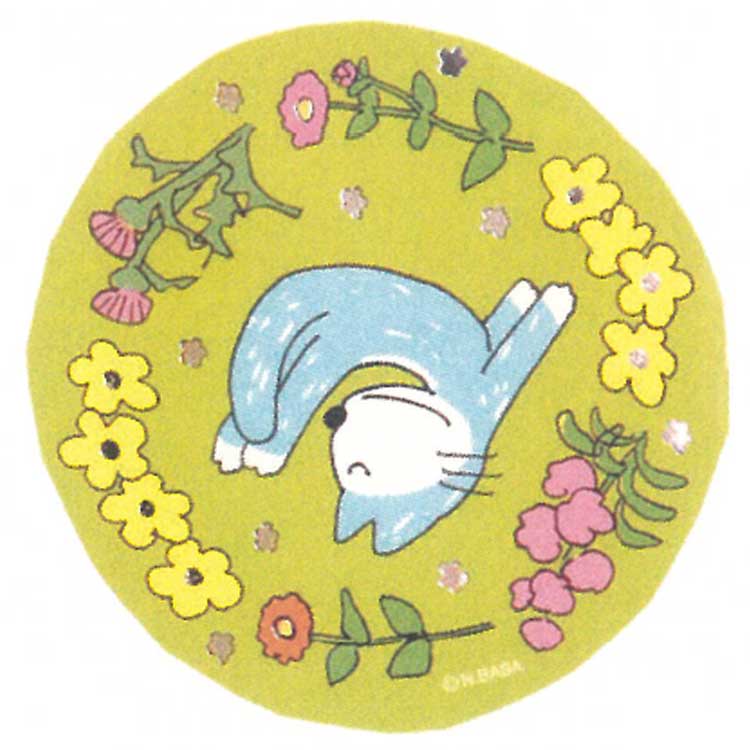 Stickers - 11ぴきのねこ 箔押しステッカー 花 715124 11PIKINONEKO