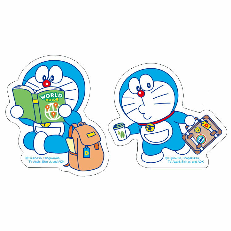 樂天商城 - ドラえもん ステッカー2枚組セット B 256243 空港 Doraemon ショウワノート