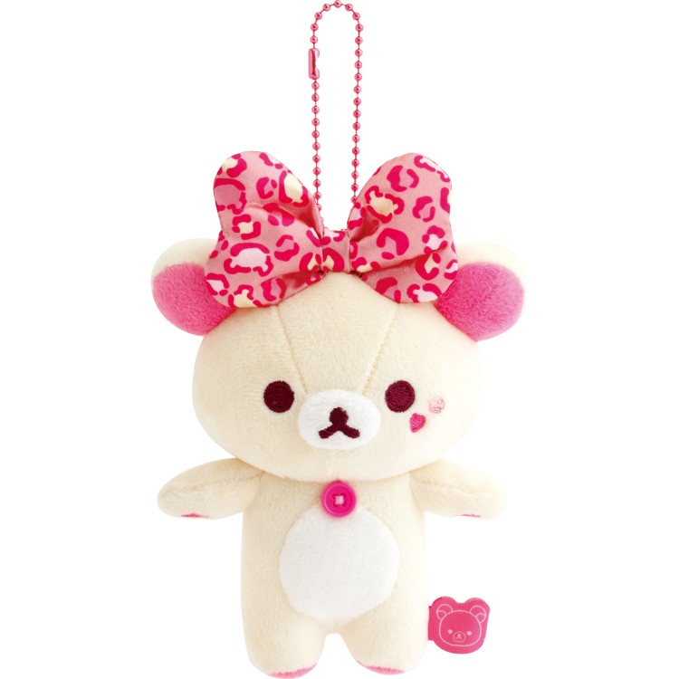 【4月中旬以降〜出荷】リラックマ ぶらさげぬいぐるみ ヒョウ コリラックマいっぱい ぬいぐるみキーホルダー ヒョウ柄リボン【お1人様3点限り】