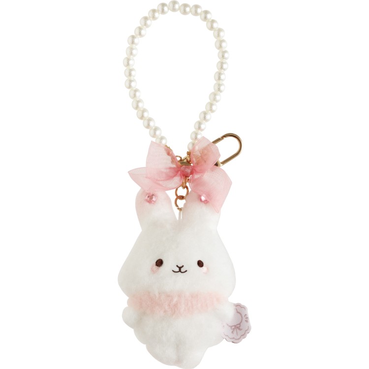 【4月中旬以降〜出荷】シュガーココムー ぶらさげぬいぐるみ ココムー シュガーココムー ぬいぐるみキーホルダー パール リボン うさぎ