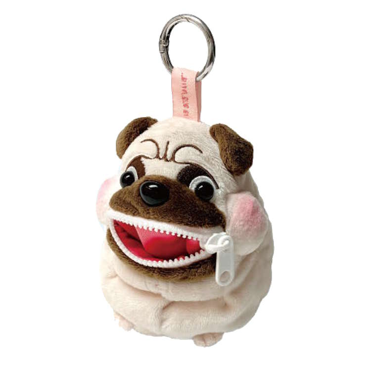 Rakuten - ほおばりいず ぱくぱくポーチ ぱぐ ダイカット ぬいぐるみポーチ 口がチャック 小物入れ 049977