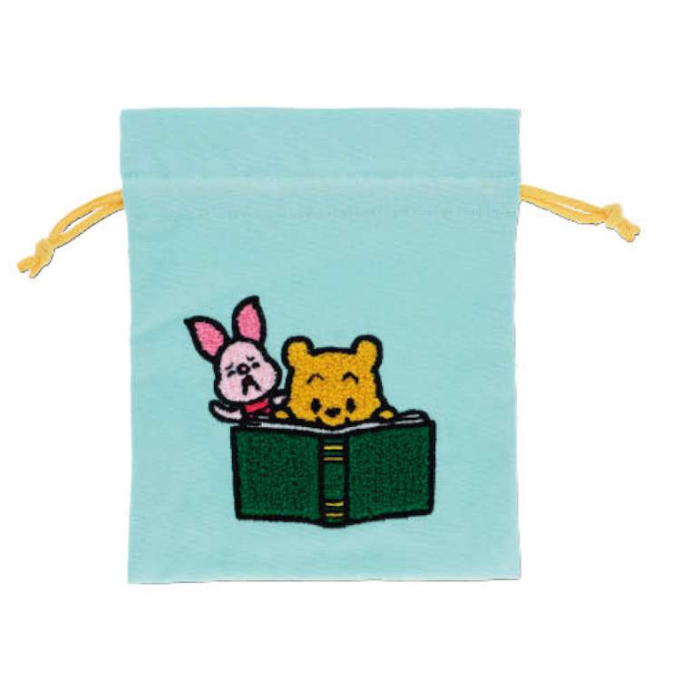 くまのプーさん サガラ刺繍巾着 プー&ピグレット きんちゃく 巾着袋 小物入れ 050966