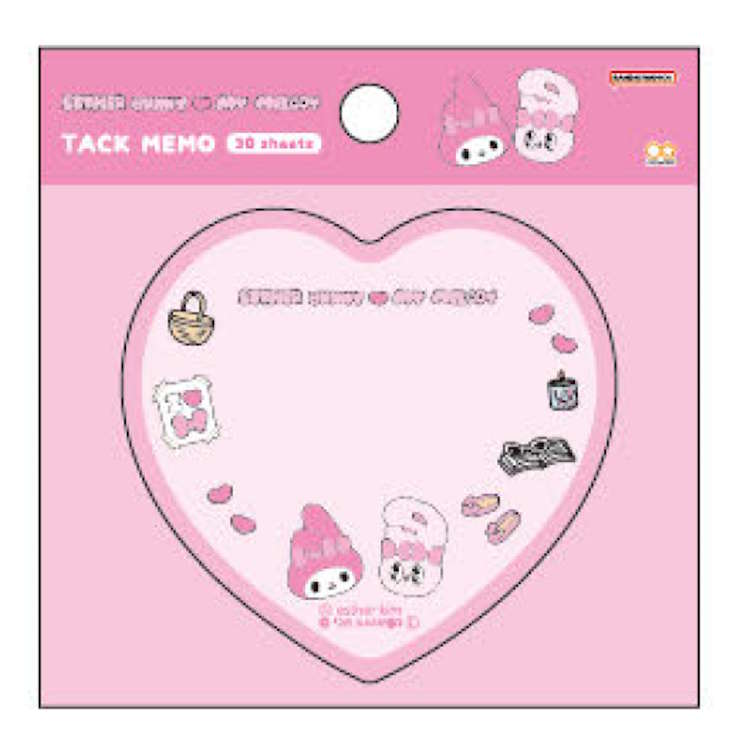 Rakuten - エスターバニー×マイメロディ ダイカット付箋 P ふせん フセン メモ めも メッセージ 053745