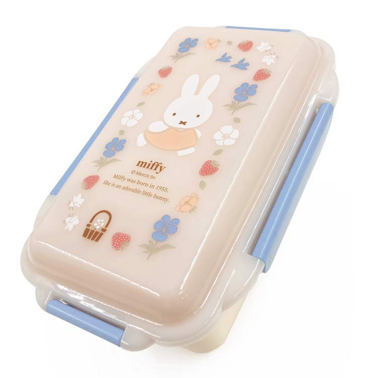 乐天商城 - ミッフィー 密封4点留め一段弁当箱 204951 ブリティッシュガーデン
