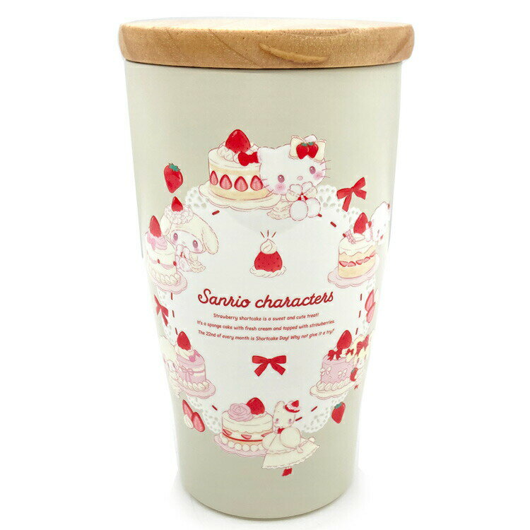 乐天商城 - サンリオキャラクターズ 木蓋つきステンレスタンブラー350ml PK 332795 スウィートケーキコレクション SANRIO