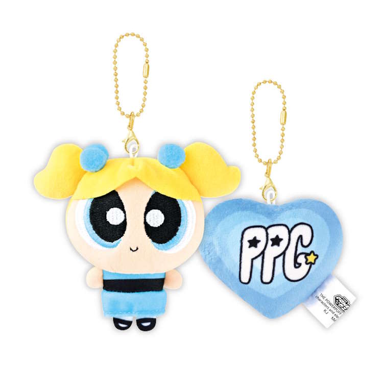 パワーパフガールズ ニコぬいキーホルダー バブルス 磁石でくっつく 二人で分けあえる ぬいぐるみ ぬい撮り 298311