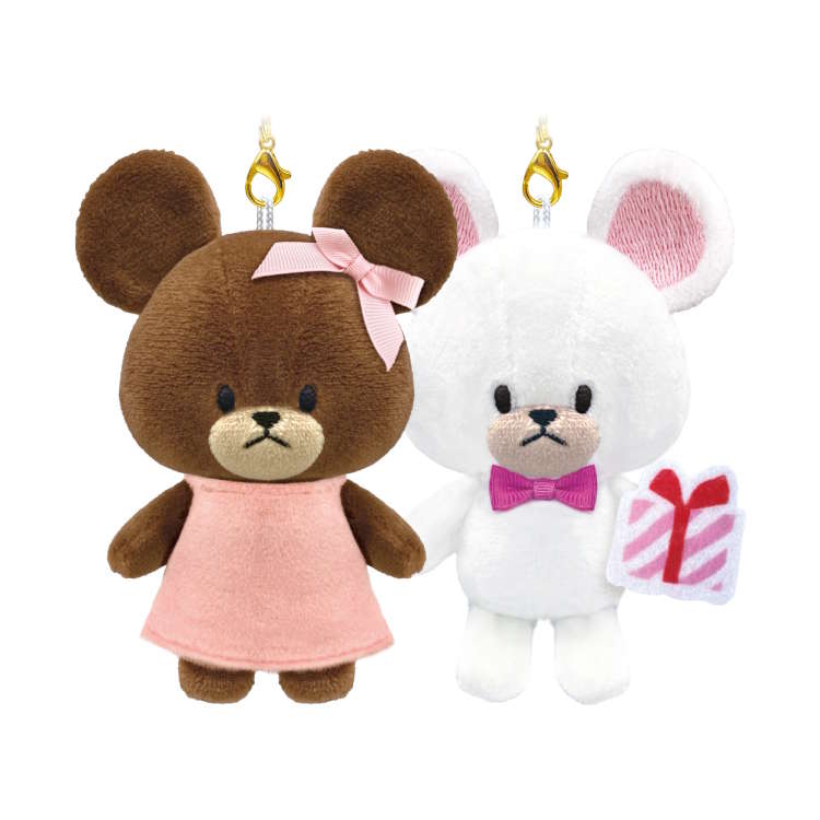 乐天商城 - くまのがっこう ニコぬいキーホルダー ジャッキー&デイビッド 磁石でくっつく 二人で分けあえる ぬいぐるみ ぬい撮り 354789