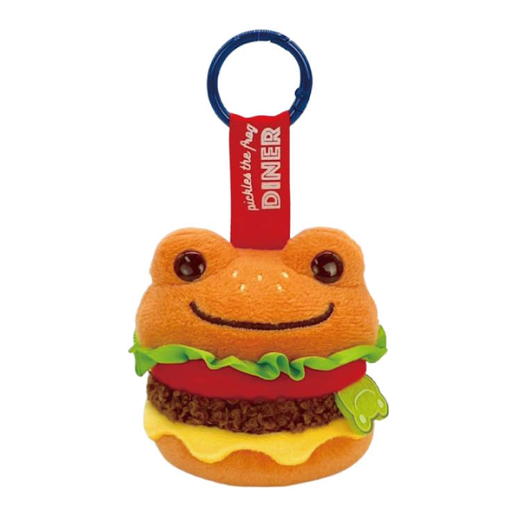 Rakuten - ピクルス カラビナマスコット バーガー レトロダイナー フードテーマ キーホルダー 目印 めじるし 224682