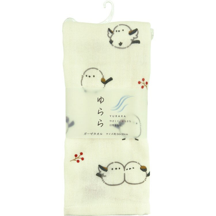Towel - シマエナガ ガーゼブレンドフェイスタオル 098812 しまえなが 小鳥