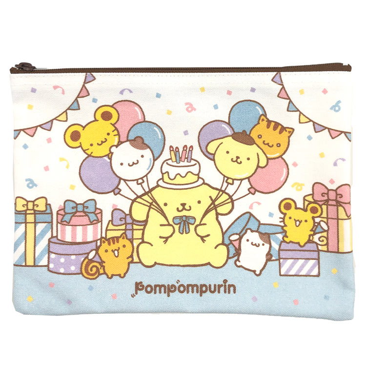 Rakuten - ポムポムプリン フラットポーチ バースデー 297863 30th Pom Pom Purin サンリオ
