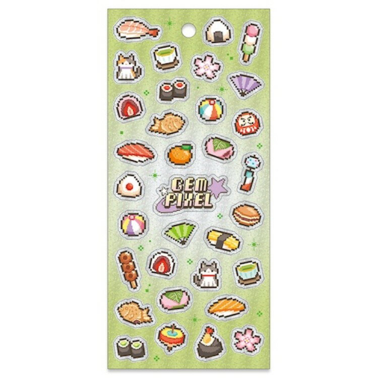 乐天商城 - ジェムピクセル ステッカー 和 828476 シール ホログラム食べ物 フード 和食 寿司
