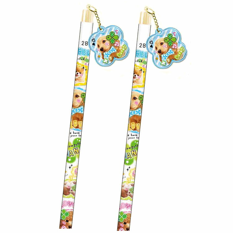 2本セット kirapote WANKO ドロップチャーム鉛筆2B丸 328167 平成ファンシー 第3弾