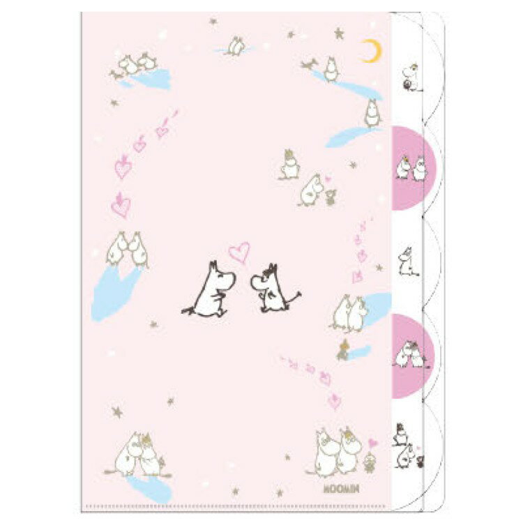 乐天商城 - ムーミン ダイカットクリアファイル5P LOVE 061047 PETIT MOOMIN コミックス デフォルメ