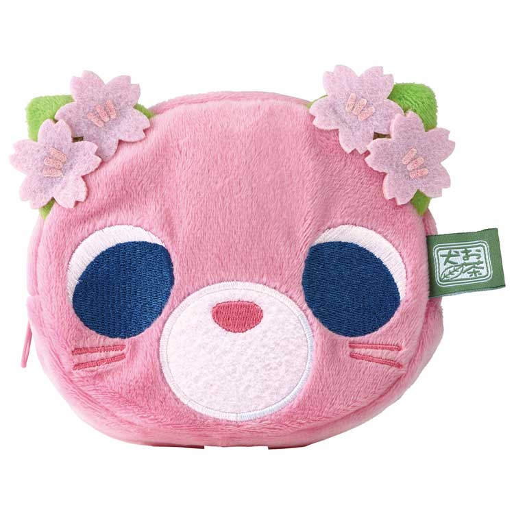 樂天商城 - お茶犬 ZDPF1 ダイカットポーチ フェイス サクラ キャラクター
