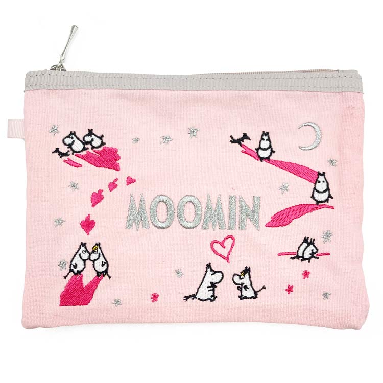 ムーミン メッシュ刺繍ポーチ LOVE 061092 PETIT MOOMIN コミックス デフォルメ