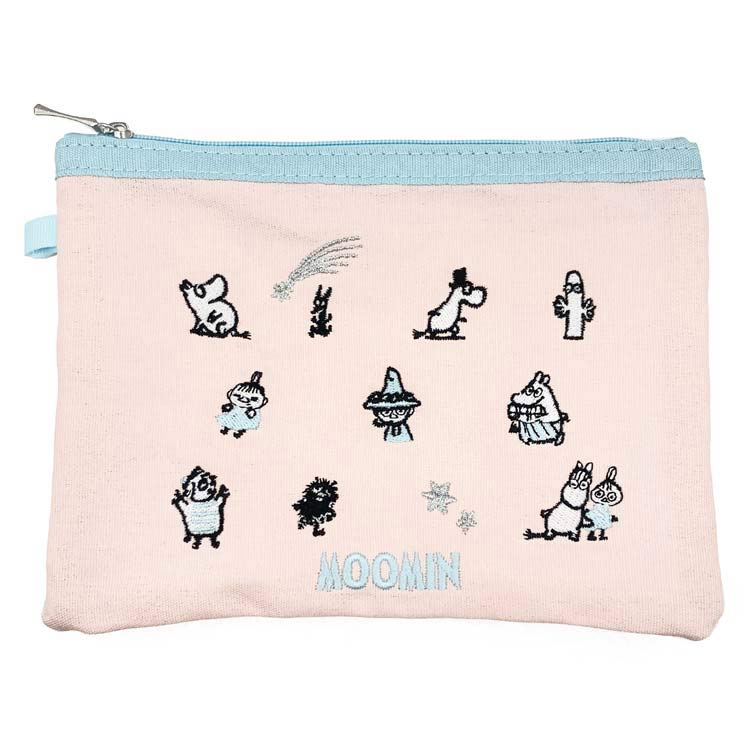 乐天商城 - ムーミン メッシュ刺繍ポーチ COMET 061115 PETIT MOOMIN コミックス デフォルメ