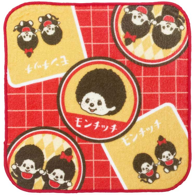 モンチッチ ミニタオル 格子柄 020163 レトロ Monchhichi