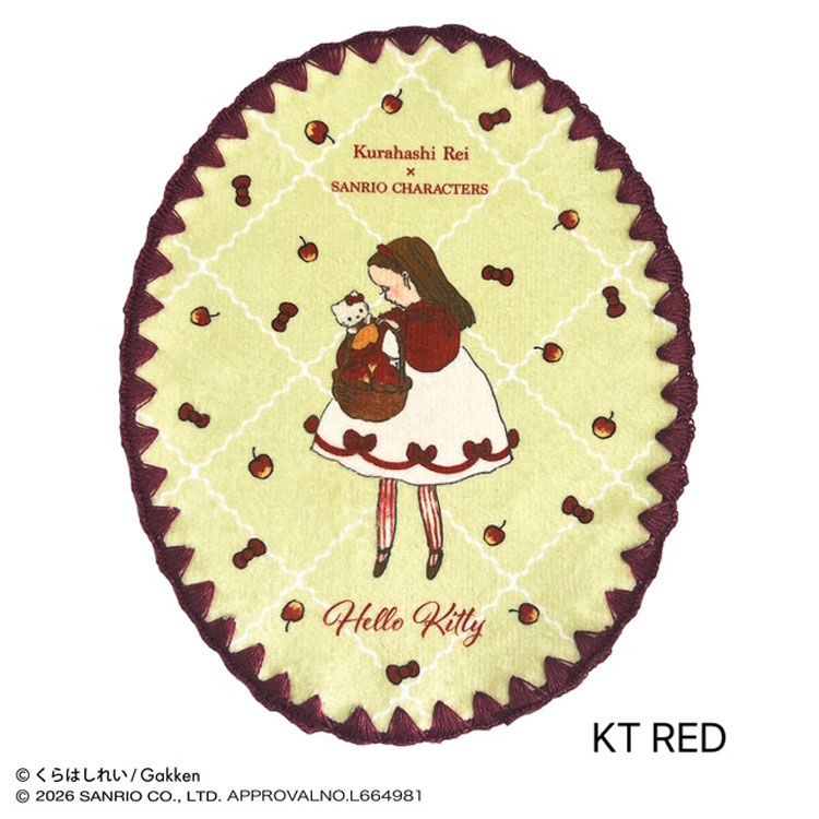 くらはしれい×サンリオキャラクターズ ダイカットハンカチ ハローキティ RED 110569 Kurahashi Rei x SANRIO CHARACTERS