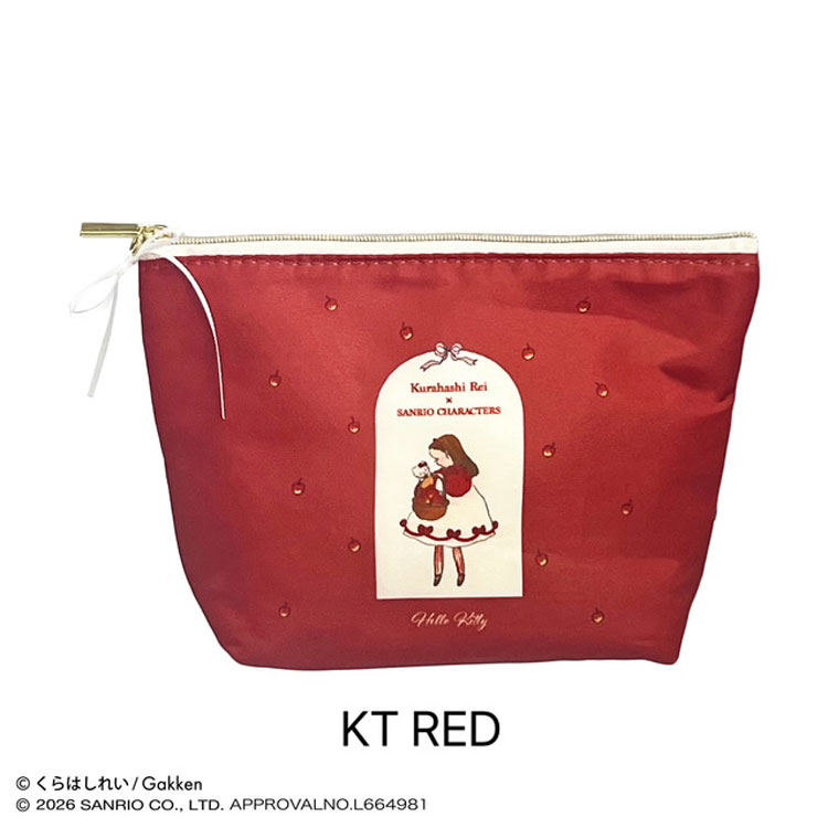 くらはしれい×サンリオキャラクターズ ボートポーチ ハローキティ RED 110637 Kurahashi Rei x SANRIO CHARACTERS