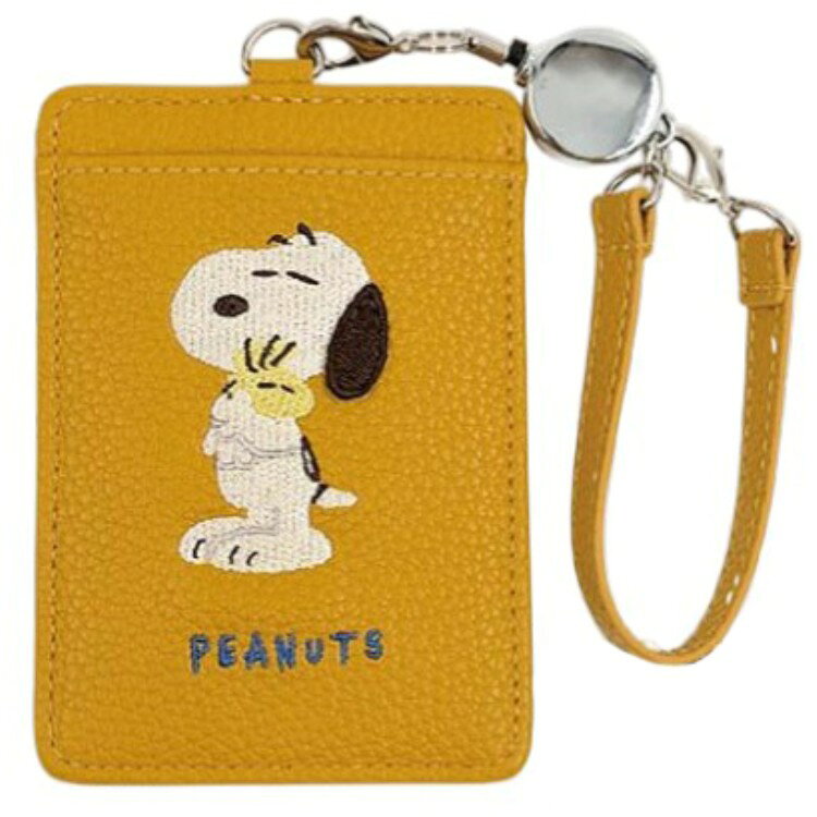 スヌーピー シングルリールパスケース スヌーピー&ウッドストック 361184 耳ぴょこ SNOOPY ピーナッツ