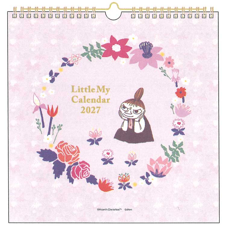 2026年8月発売 ムーミン 2027年カレンダー 壁掛け リング リトルミイ 716251 MOOMIN