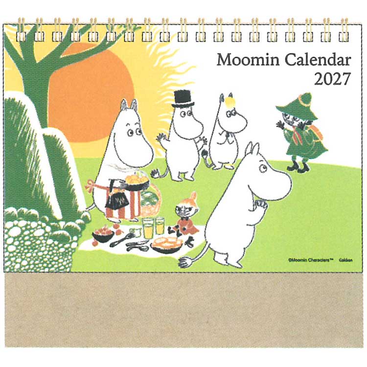 Lanzado en agosto de 2026 Moomin Calendario 2027 Anillo de mesa 716305 MOOMIN