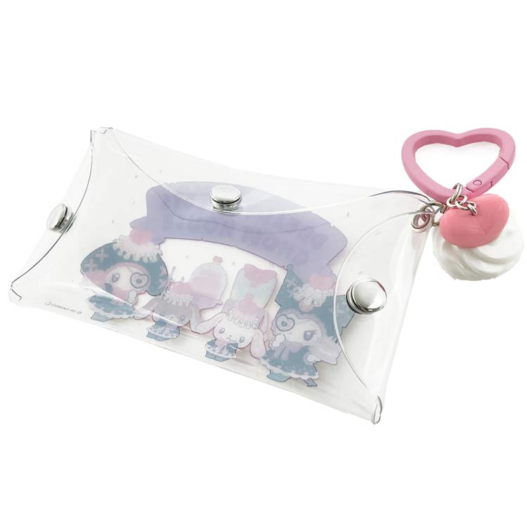 サンリオキャラクターズ ホイップクリームチャーム付きPVCマルチポーチ 007525 DREAMY SWEETS GHOST HOUSE サンリオ SANRIOの商品画像 2