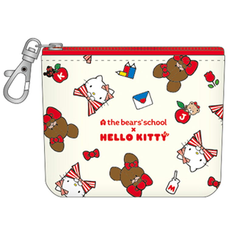くまのがっこう×ハローキティ プチポーチ アイボリー 812401 くまがく サンリオ SANRIO