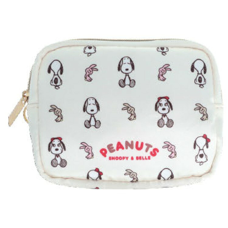 スヌーピー サテンミニポーチ アイボリー 754796 SNOOPY&BELLE SNOOPY ピーナッツ