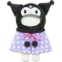 商品説明 〔SANRIO☆My Melody☆KUROMI〕 サンリオキャラクターズのぬいぐるみ用コスチュームです。かわいいポンチョとかぶりもののセット！サイズの合うぬいぐるみなら着せ替えれれるよ♪お気に入りのぬいぐるみに着せて可愛くしちゃおう☆ 仕様内容 【着せ付け可能なぬいぐるみサイズ】 　頭　囲：36cm位まで 　首回り：32cm位まで 　胴　囲：35cm位まで 【材　質】ポリエステル 【生産地】中国 特記事項画像はあくまでも商品イメージになります。実際の商品と色や仕様が多少異なる場合がございます。 画像はあくまでも商品イメージになります。実際の商品と色や仕様が多少異なる場合がございます。 ※メーカー希望小売価格はメーカーカタログに基づいて掲載しています。