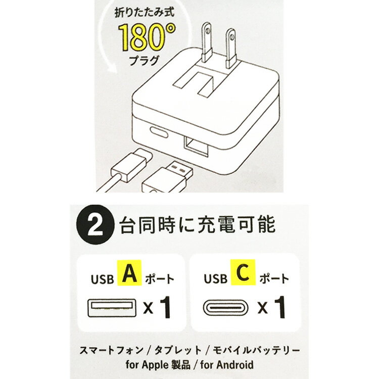 スヌーピー USB／USB Type−C ACアダプタ(ドッグハウス) [053172]