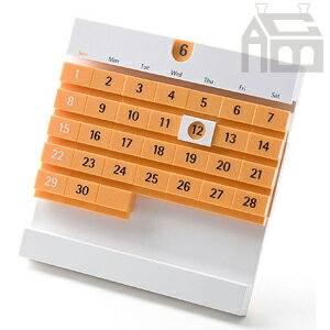 【メール便発送】アクトワークス　DateBlock デートブロック　オレンジ　 卓上カレンダー
