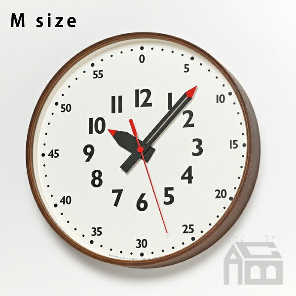 Lemnos レムノス fun pun clock BW フンプンクロック ブラウン 掛け時計 [3]