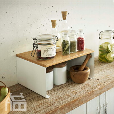 40%OFF Yamazaki Tosca キッチンコの字ラック L ヤマザキ トスカ インテリア/キッチン収納/台所/プロバンス/ナチュラル/南欧/カントリー/スタッキングのサムネイル