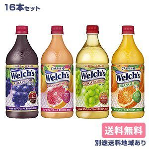 【カルピス】Welch's（ウェルチ）100シリーズ 選べる16本セット（2本 x 8種類）【送料無料】【楽天最安値挑戦】【別途送料地域あり】【RCP】