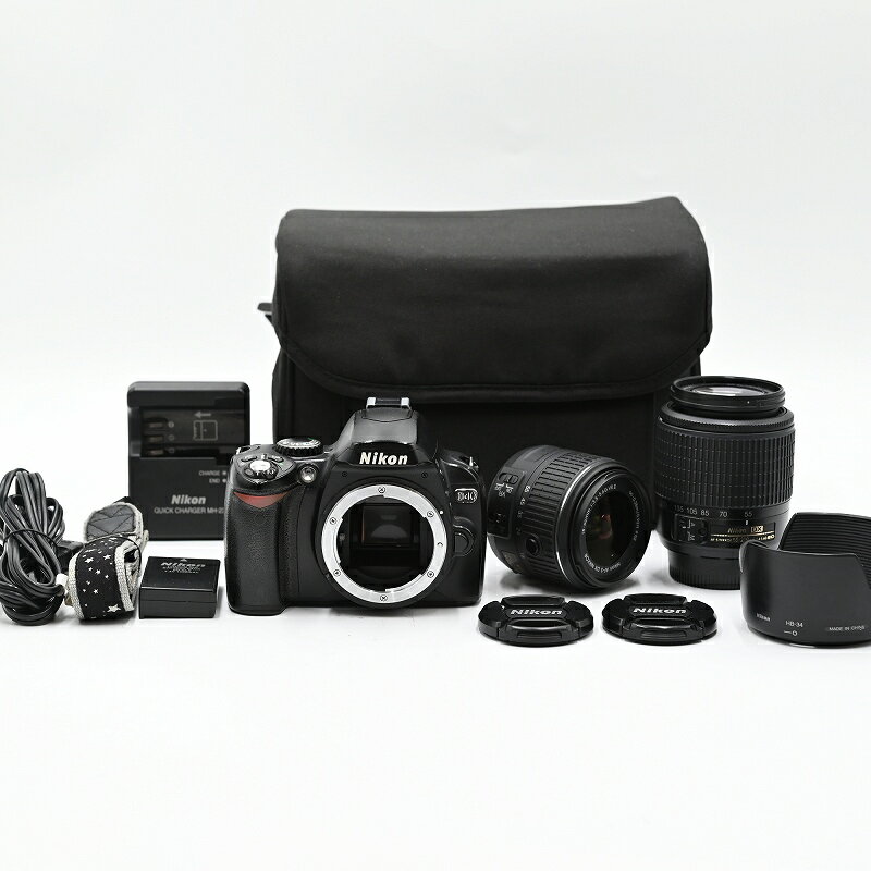 Nikon ニコン D40 18-55 55-200 ダブルズームキット (ショット数25831枚) デジタル一眼レフカメラ 【中古】