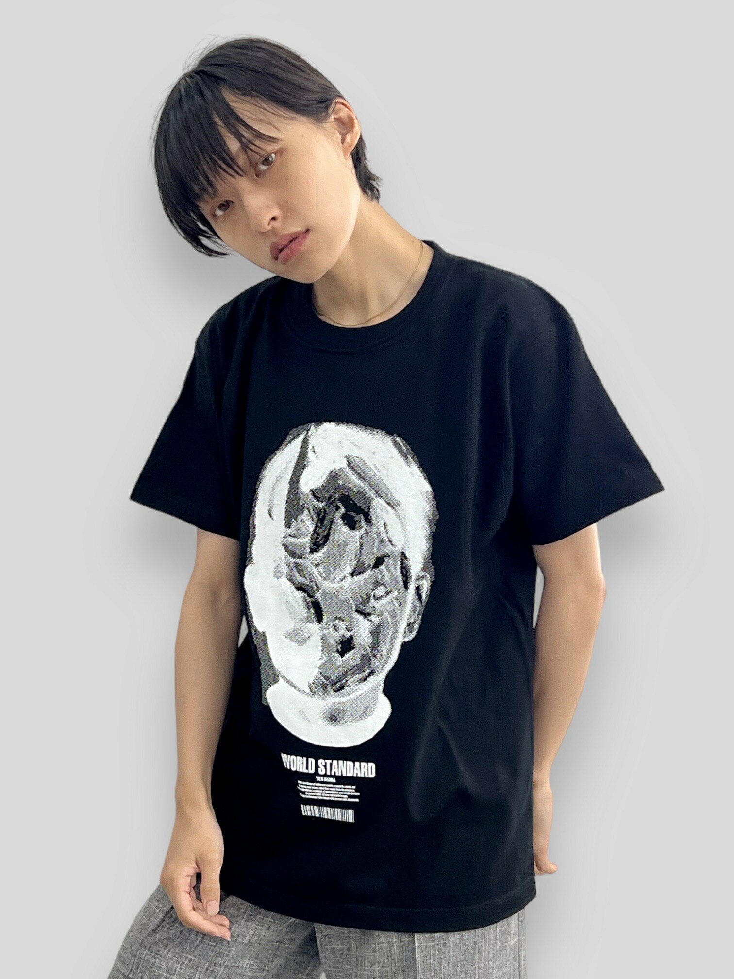 Rakuten - WORLD STANDARD Tシャツ ブランド メンズ レディース W.S ワールドスタンダード クルーネックプリントTシャツ モード MODE グラフィック モノトーン シルクスクリーン WSHT-012