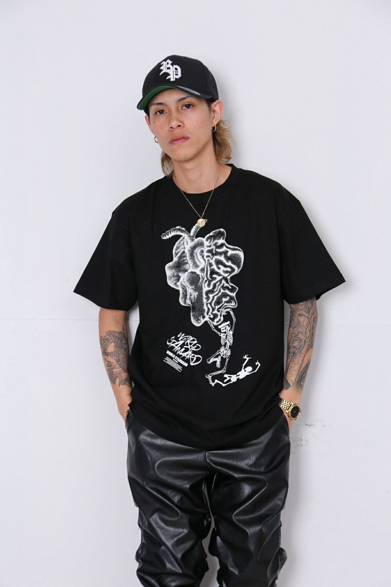 WORLD STANDARD Tシャツ ブランド メンズ レディース W.S ワールドスタンダード クルーネックプリントTシャツ モード MODE グラフィック モノトーン シルクスクリーン WSHT-015