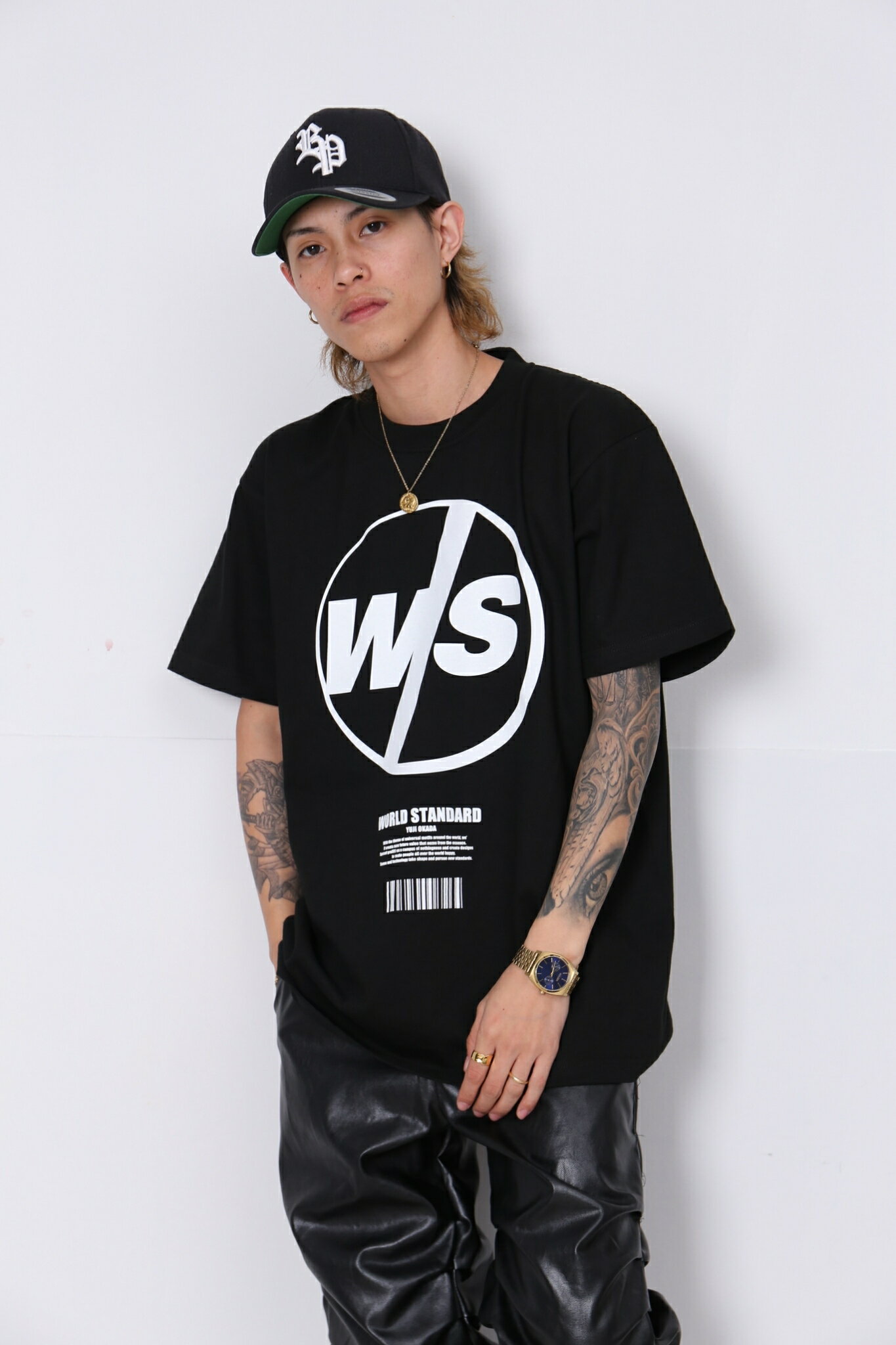 WORLD STANDARD Tシャツ ブランド メンズ レディース W.S ワールドスタンダード クルーネックプリントTシャツ モード MODE グラフィック モノトーン シルクスクリーン WSHT-018