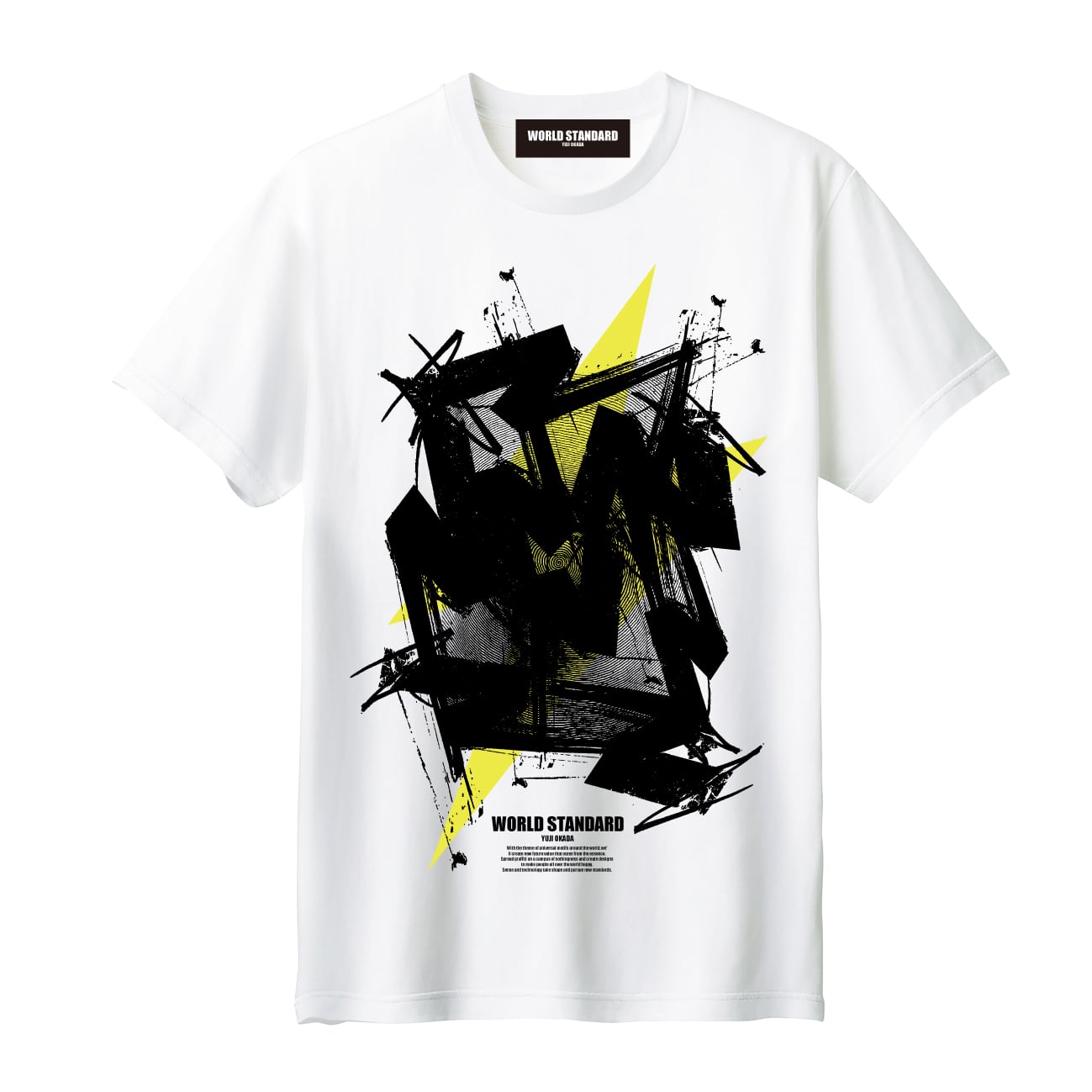 WORLD STANDARD Tシャツ ブランド メンズ レディース W.S ワールドスタンダード クルーネックプリントTシャツ モード MODE グラフィック モノトーン シルクスクリーン WSHT-048