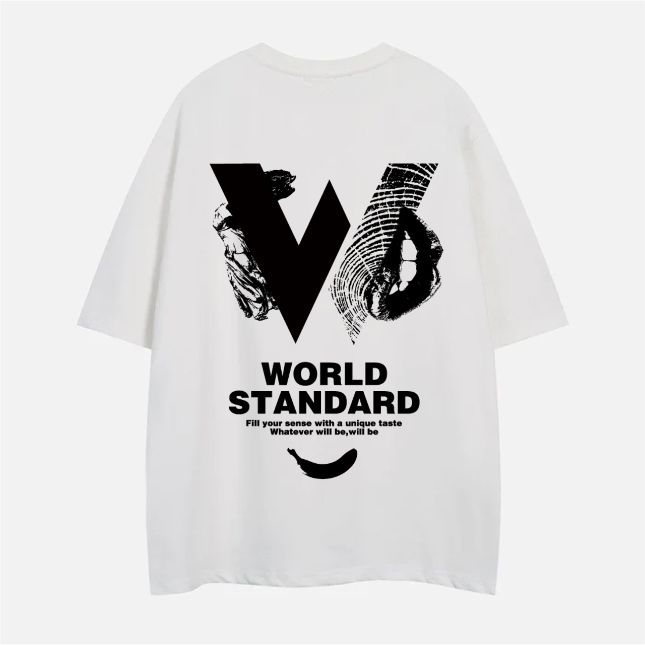 WORLD STANDARD Tシャツ ブランド メンズ レディース W.S ワールドスタンダード クルーネックプリントTシャツ モード MODE グラフィック モノトーン シルクスクリーン WSHT-052