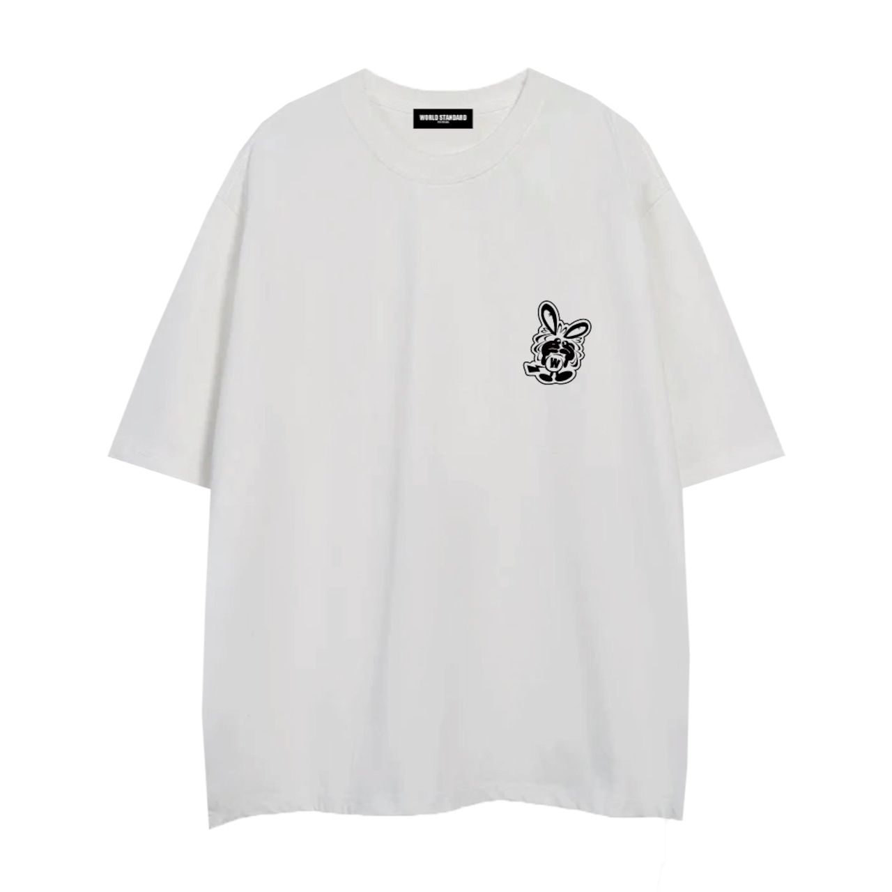 WORLD STANDARD Tシャツ ブランド メンズ レディース W.S ワールドスタンダード クルーネックプリントTシャツ モード MODE グラフィック モノトーン シルクスクリーン WSHT-078
