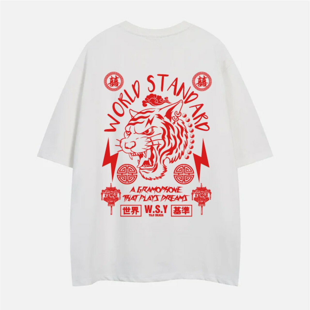 WORLD STANDARD Tシャツ ブランド メンズ レディース W.S ワールドスタンダード クルーネックプリントTシャツ モード MODE グラフィック モノトーン シルクスクリーン WSHT-052
