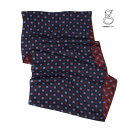 【定価¥14,000の30%OFF】【秋冬物】【SALE】【送料無料】GIERRE【ジエレ】【メンズ】ウール100%ループデザインプリント地スヌード・マフラー・冬小物・ストール/ネイビー×ワイン【イタリア製】(4)