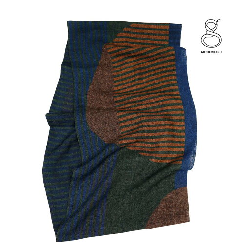 【定価¥14,000の30%OFF】【秋冬物】【SALE】【送料無料】GIERRE【ジエレ】【メンズ】ウール100%ループデザインプリント地スヌード・マフラー・冬小物・ストール/ディープグリーン×マルチ【イタリア製】 【定価¥14,000の30%OFF】【秋冬物】【SALE】【送料無料】GIERRE【ジエレ】【メンズ】ウール100%ループデザインプリント地スヌード・マフラー・冬小物・ストール/ディープグリーン×マルチ【イタリア製】