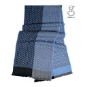 【定価¥14,000の30%OFF】【秋冬物】【SALE】【送料無料】GIERRE【ジエレ】【メンズ】2色2種類柄のウールマフラー・冬小物・ストール/ブルー【イ...